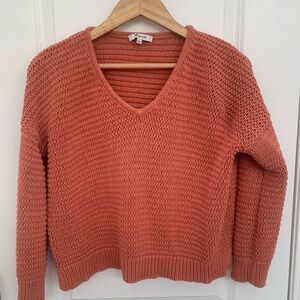 Madewell Open-knit V-Neck Sweater, Breezeway Pullover Sweater size small